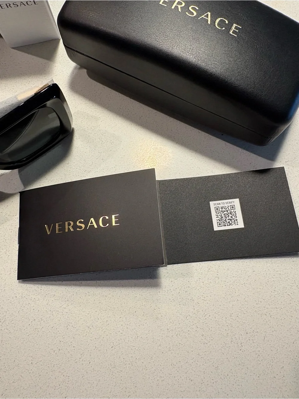Versace Black and Gold VR/AR Accessory Case with Branded Cards